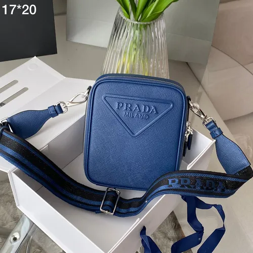 Crossbody Azul Alça Larga