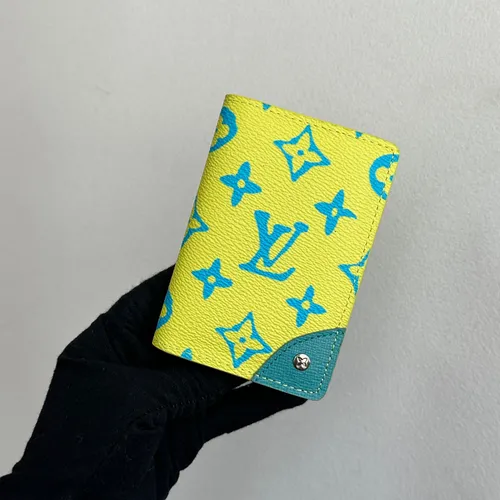 Porta-cartões Monograma Amarelo