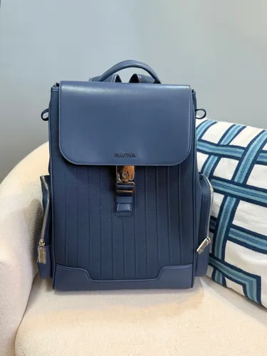 Mochila Couro Azul