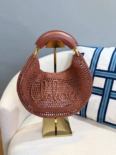 Moon Bag Woven Marrom