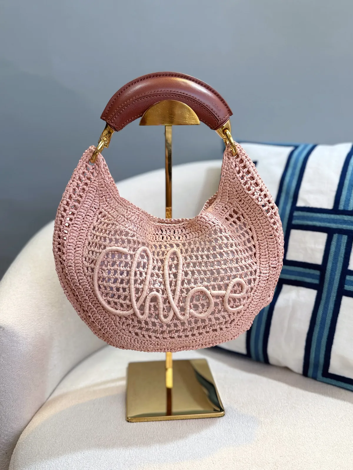 Moon Bag Woven Rosa